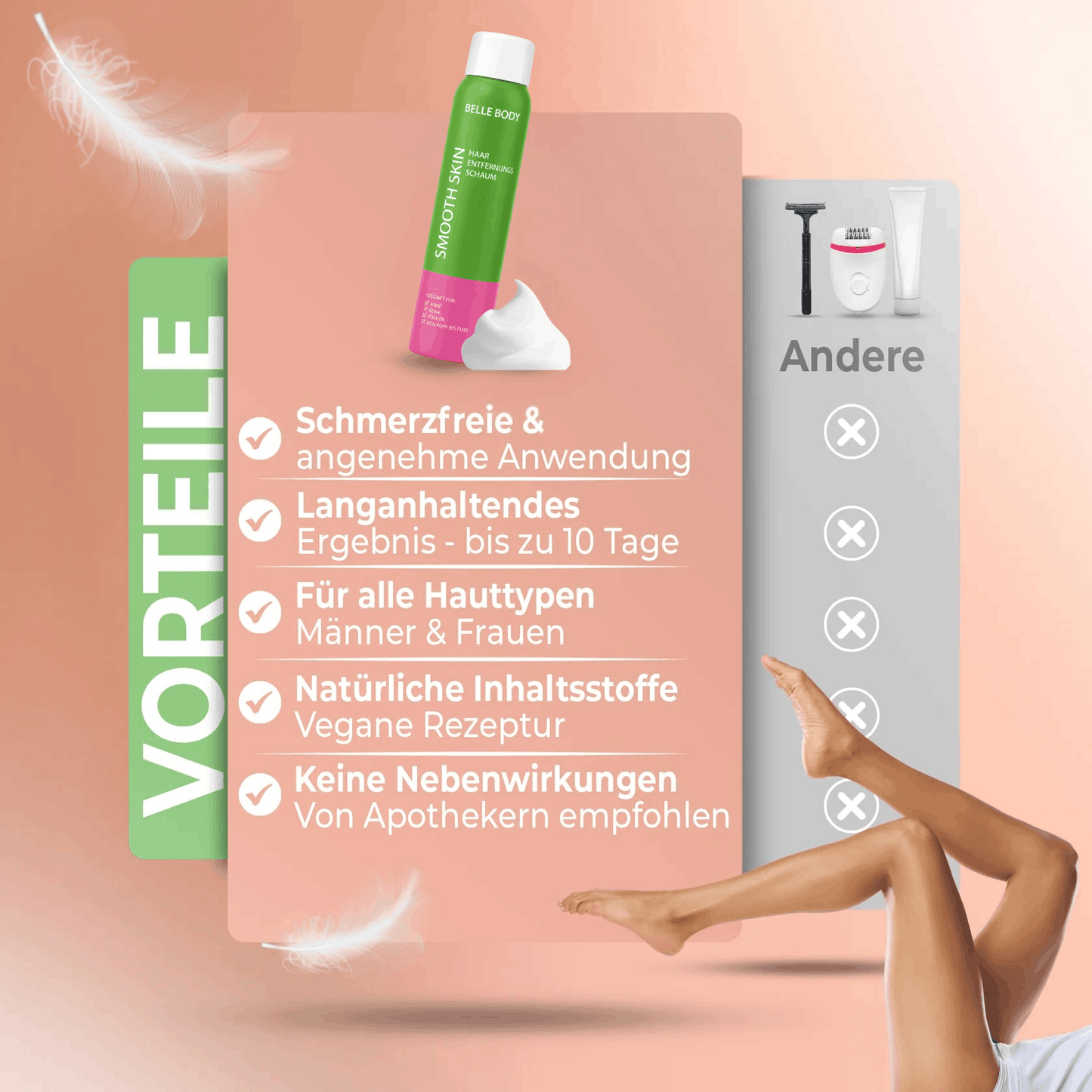 3x Belle Body Haarentfernung